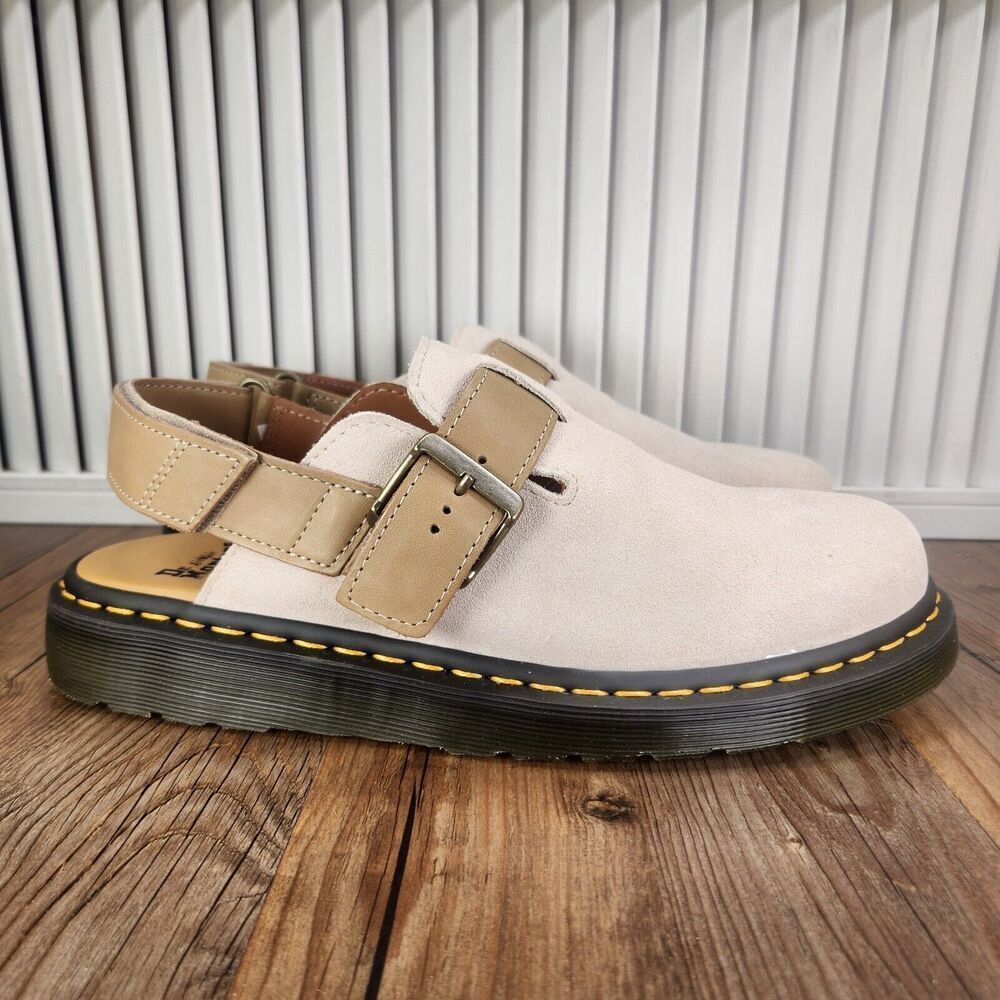 Dr. Martens Jorge II Mens Sz 11 Beige Slingback Boho Granola Preppy Mules Shoes